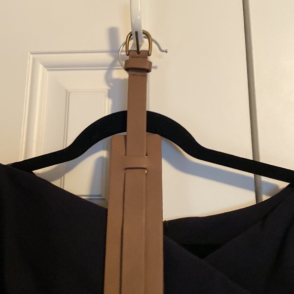 NWT Suzi Chin navy dress size 12p with belt - Picture 12 of 13